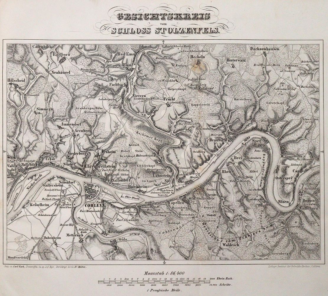 Große Abbildung Nr.4: 144-1915 Malten,H.M. (d.i. K.H.G.Müller).: (Deutschland, Stolzenfels)