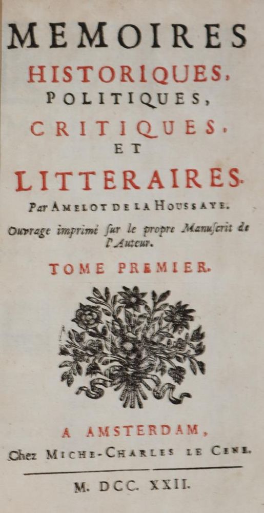 Große Abbildung Nr.1: 144-1942 Amelot de la Houssaye,(A.N.).: (Frankreich)