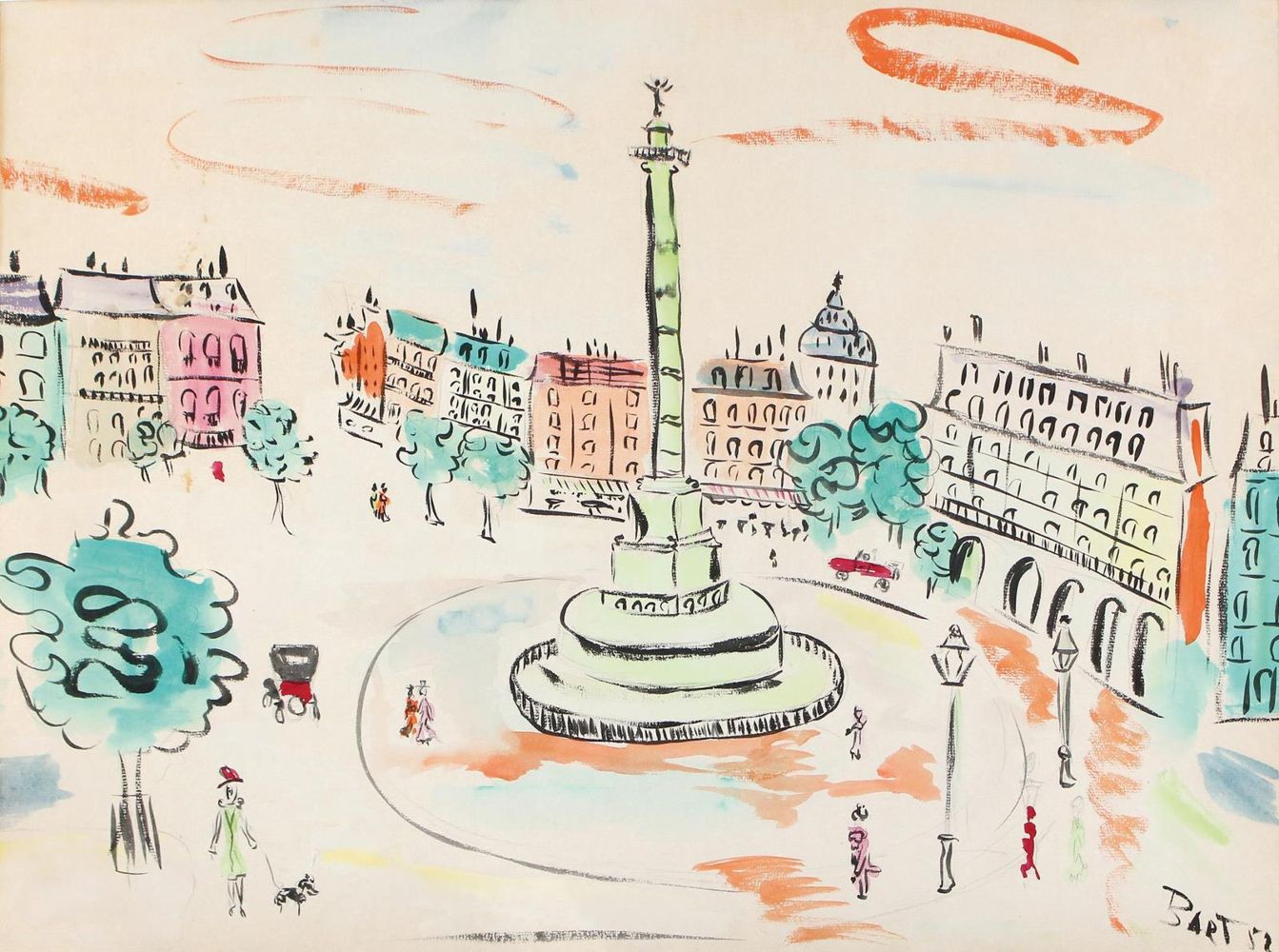 Große Abbildung Nr.1: 144-1969 Zwei dekorative: (Frankreich, Paris)