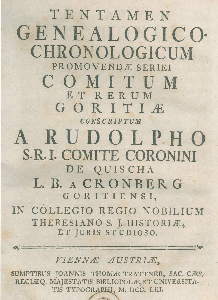 Große Abbildung Nr.1: 144-1981 Coronini von Cronberg,R.: (Italien)