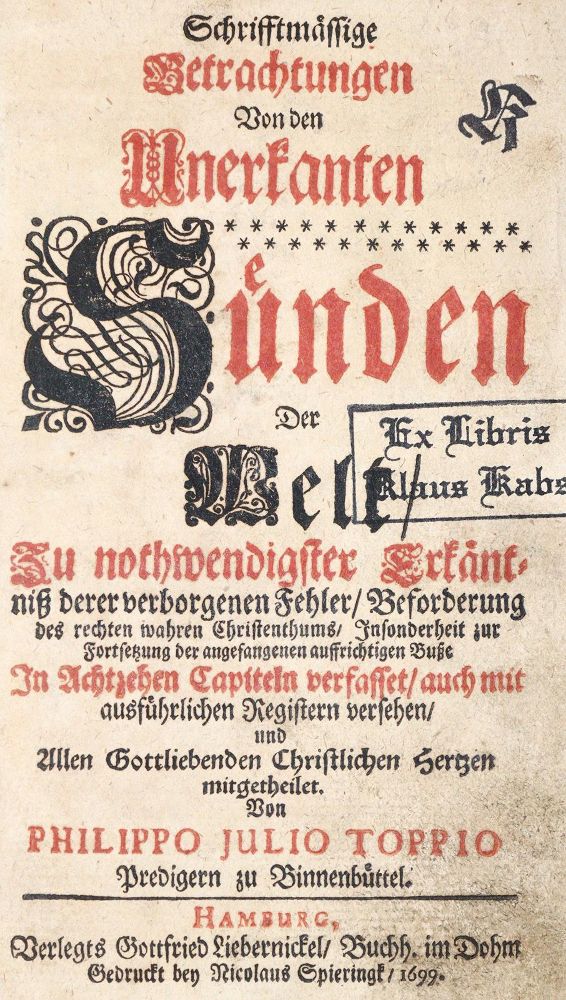 Große Abbildung Nr.1: 144-202 Toppe,P.J.: (Alte Drucke, Handschriften und Theologie)