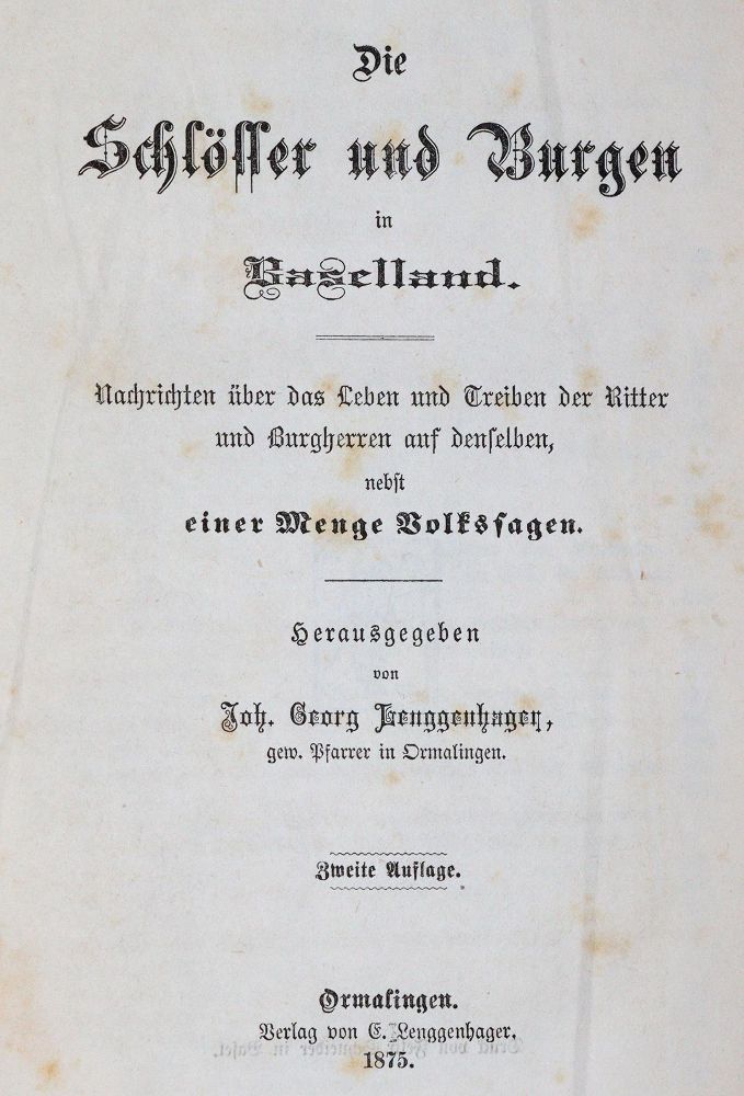Große Abbildung Nr.1: 144-2035 Lenggenhager,J.G. (Hrsg.).: (Schweiz)