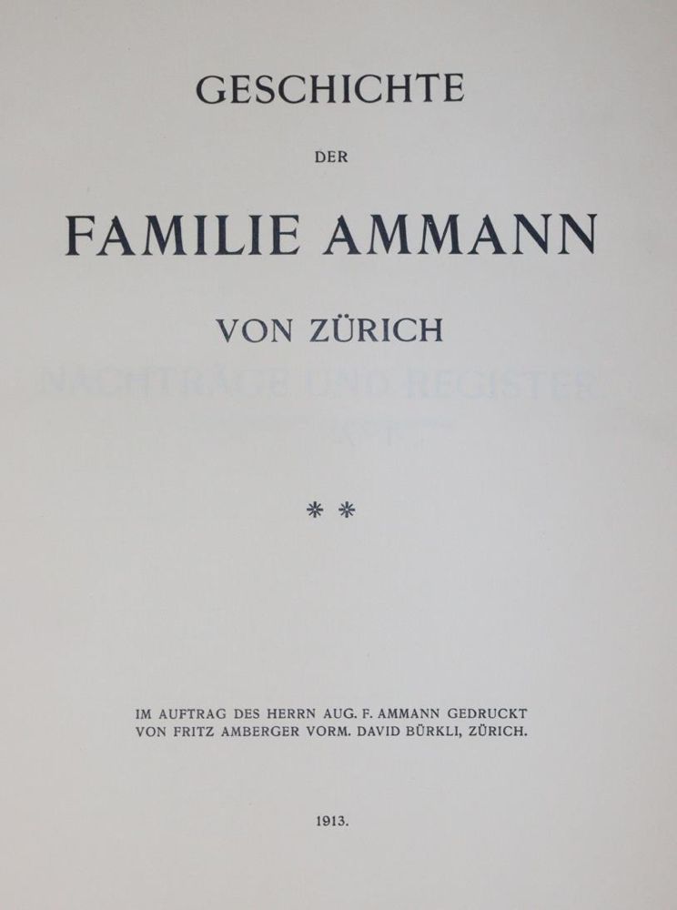 Große Abbildung Nr.1: 144-2044 Ammann,A.F.: (Schweiz, Zürich)