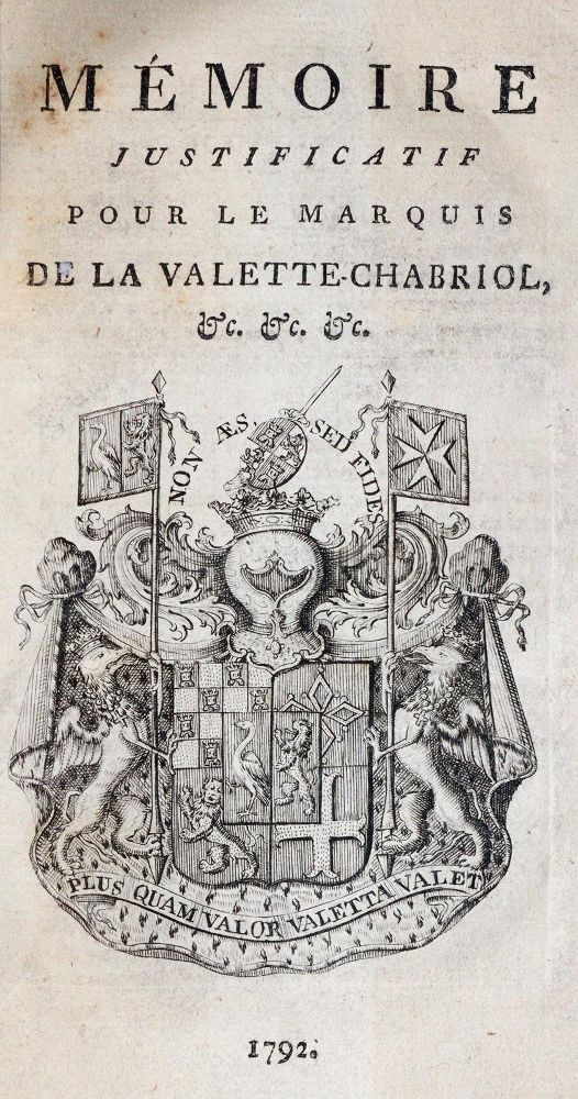 Große Abbildung Nr.1: 144-205 Valette,J.-C.-B. de la.: (Alte Drucke, Handschriften und Theologie)