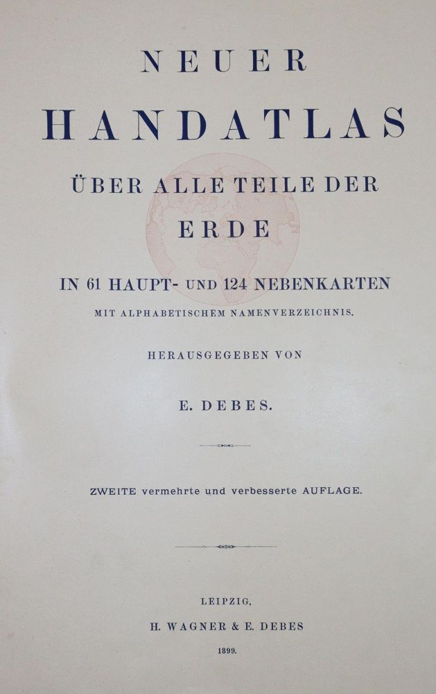 Große Abbildung Nr.7: 144-2055 Debes,E.: (Verschiedene Länder - Geschichte, Atlanten)