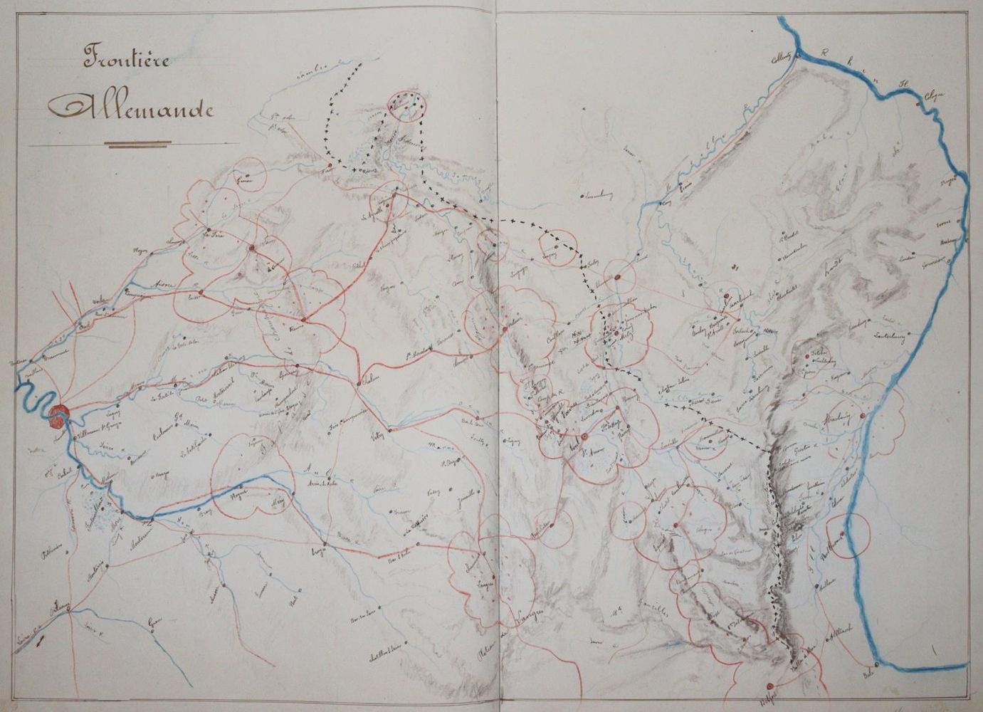 Große Abbildung Nr.1: 144-2057 Cartes geographie dessins main: (Verschiedene Länder - Geschichte, Atlanten, Handschriften)