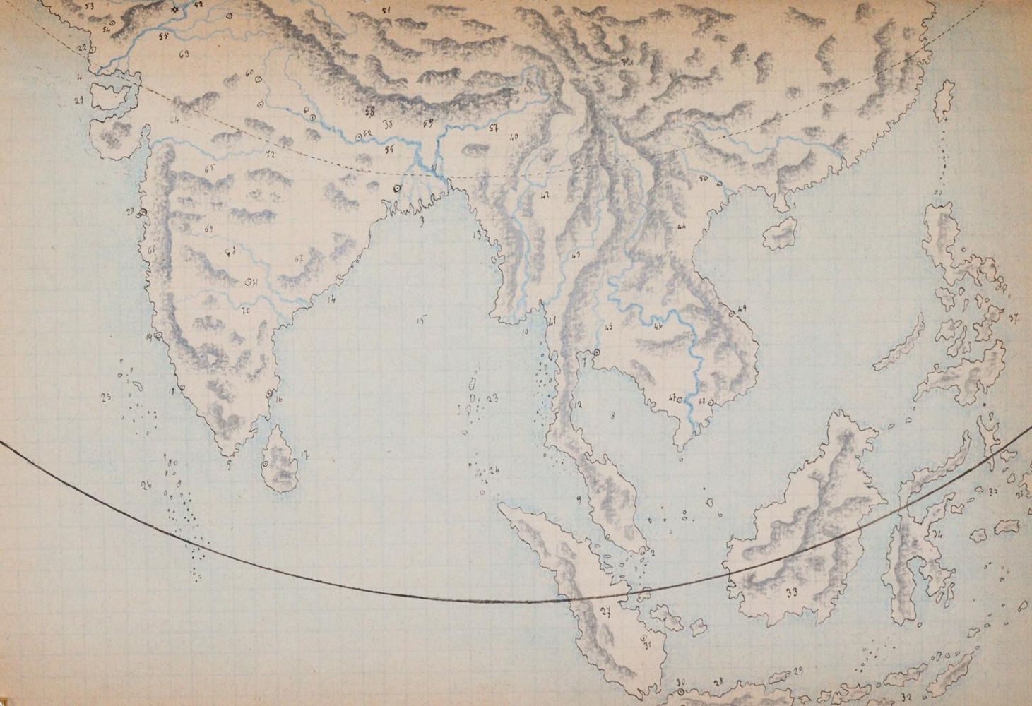 Große Abbildung Nr.1: 144-2058 Schizzi Geografici.: (Verschiedene Länder - Geschichte, Atlanten, Handschriften)