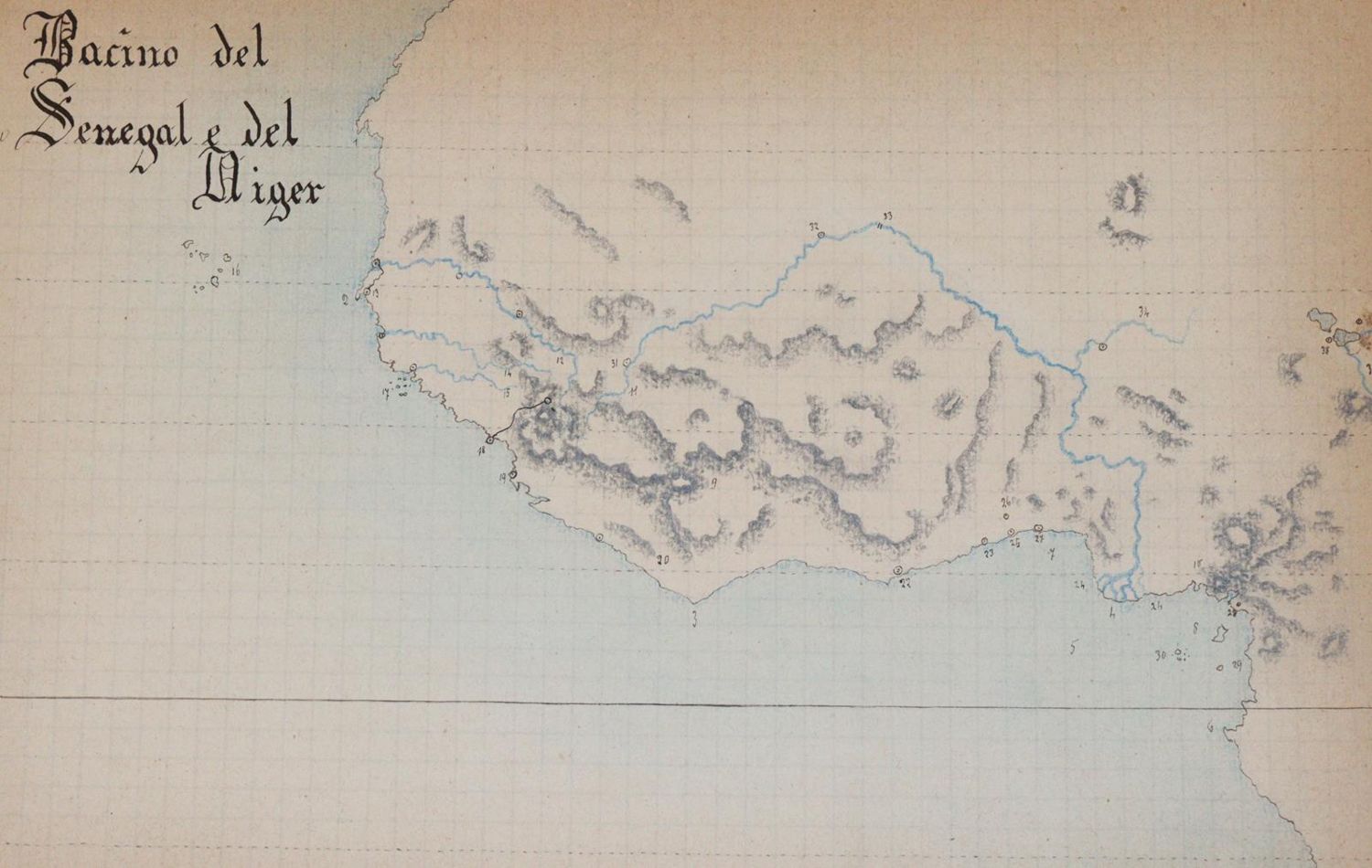 Große Abbildung Nr.4: 144-2058 Schizzi Geografici.: (Verschiedene Länder - Geschichte, Atlanten, Handschriften)