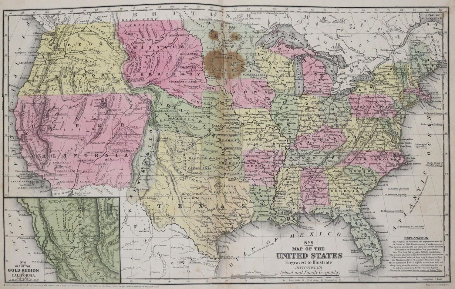 Große Abbildung Nr.3: 144-2060 Mitchell's School Atlas,: (Verschiedene Länder - Geschichte, Atlanten)