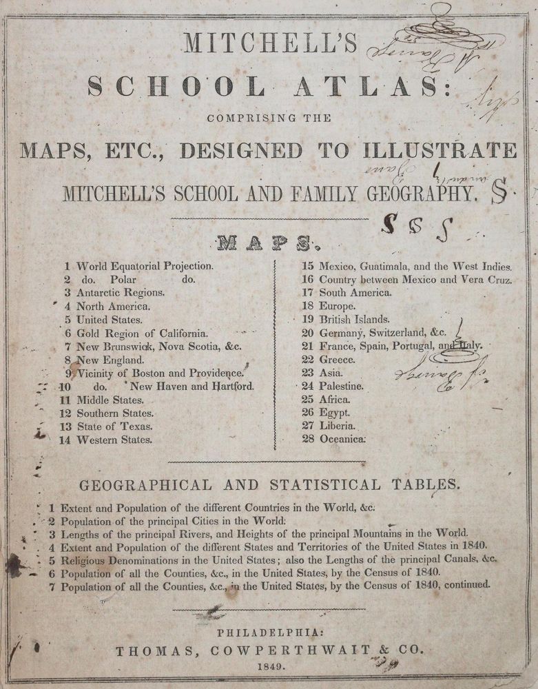 Große Abbildung Nr.8: 144-2060 Mitchell's School Atlas,: (Verschiedene Länder - Geschichte, Atlanten)