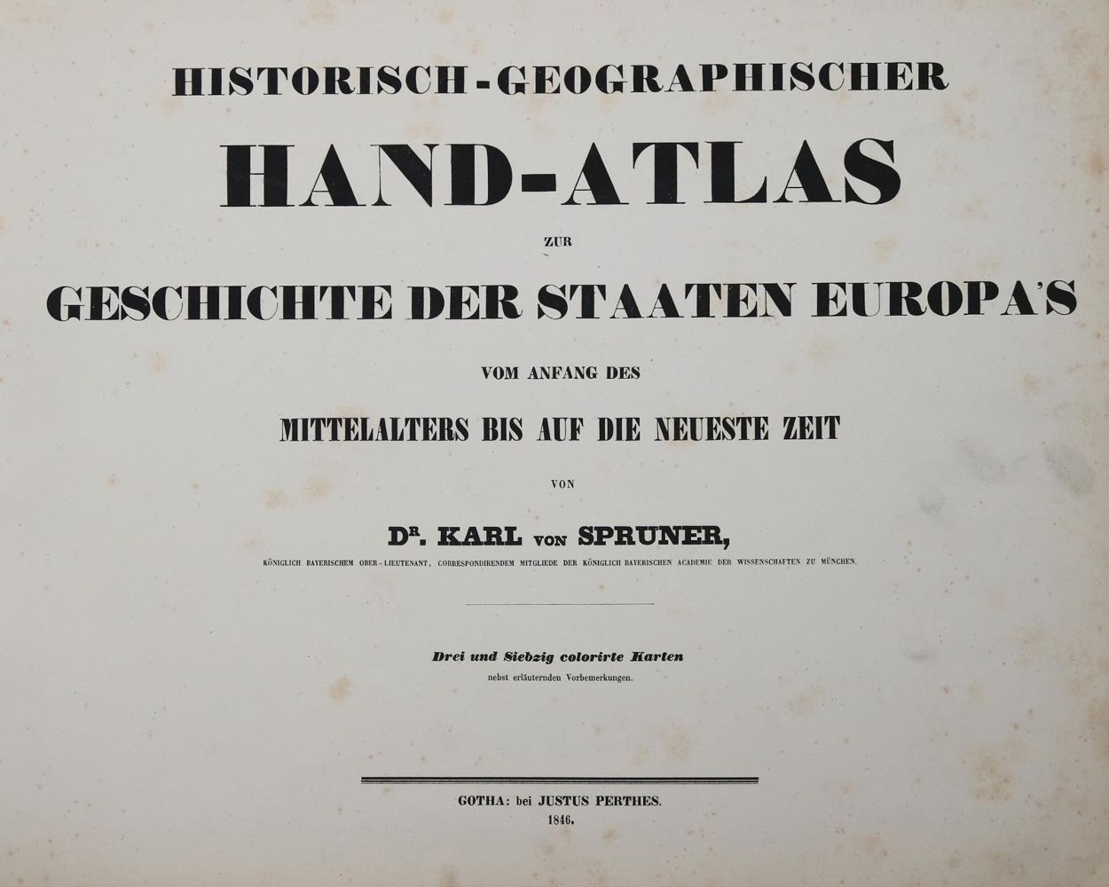 Große Abbildung Nr.1: 144-2065 Spruner,K.: (Verschiedene Länder - Geschichte, Atlanten)