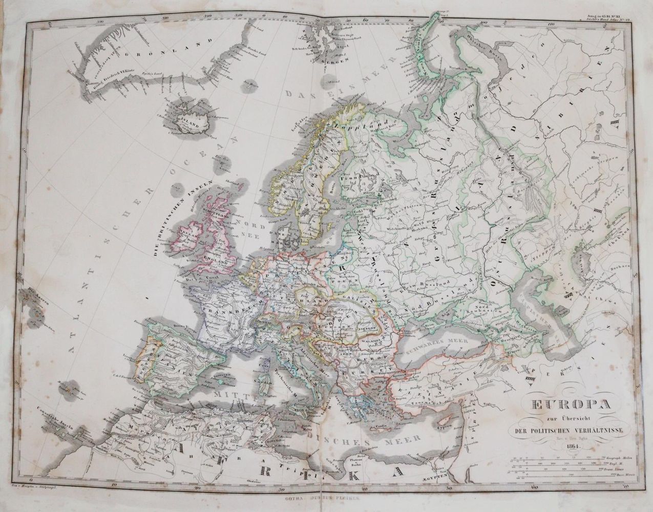 Große Abbildung Nr.2: 144-2066 Stieler,A.: (Verschiedene Länder - Geschichte, Atlanten)