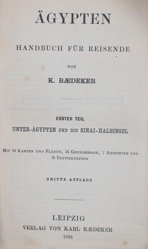 Große Abbildung Nr.1: 144-2070 Ägypten.: (Verschiedene Länder - Geschichte, Baedeker)