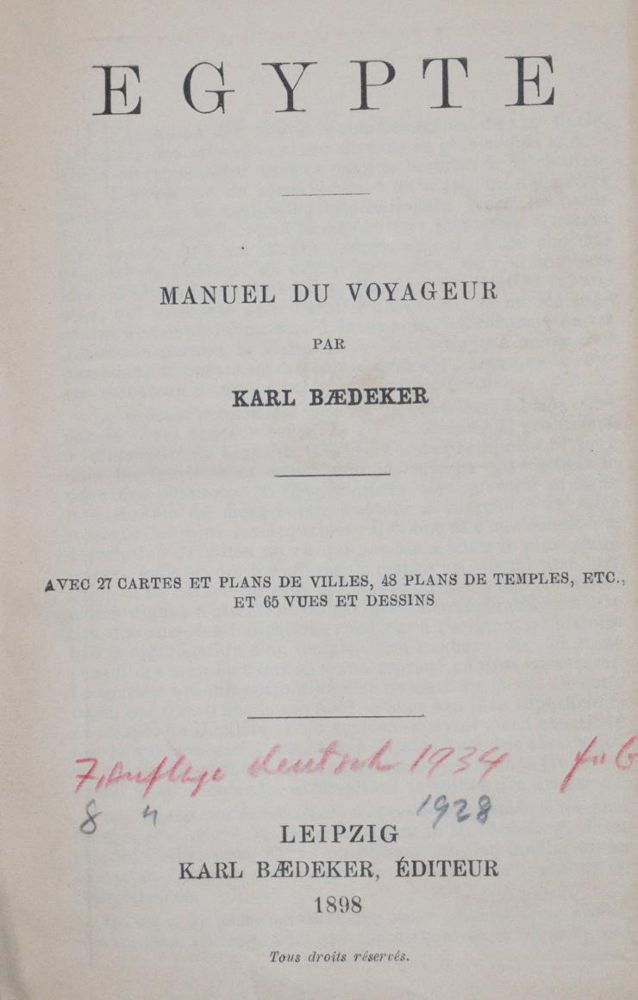 Große Abbildung Nr.1: 144-2075 Egypte.: (Verschiedene Länder - Geschichte, Baedeker)