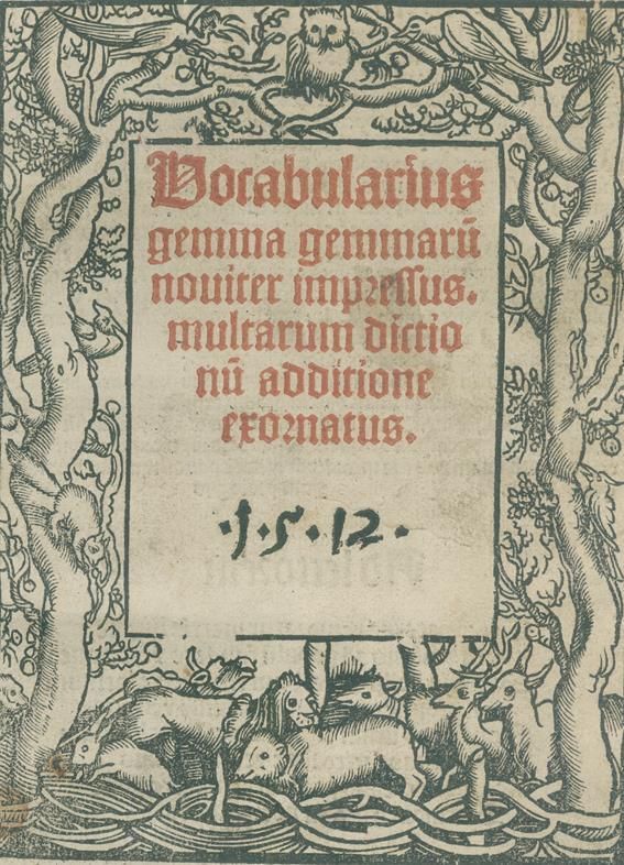 Große Abbildung Nr.1: 144-208 Vocabularius: (Alte Drucke, Handschriften und Theologie)