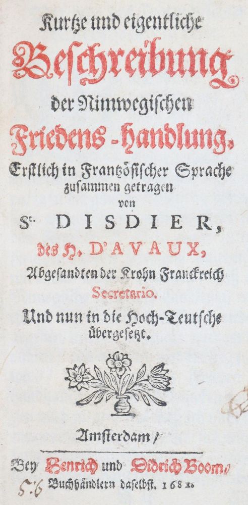 Große Abbildung Nr.1: 144-2094 (Limojon de Saint-Didier,A.-T.).: (Verschiedene Gebiete - Varia, Benelux)