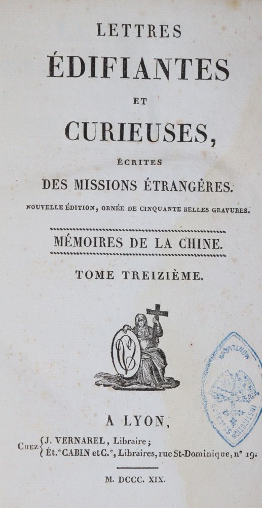 Große Abbildung Nr.1: 144-2133 Lettres edifiantes: (Verschiedene Länder - Geschichte)