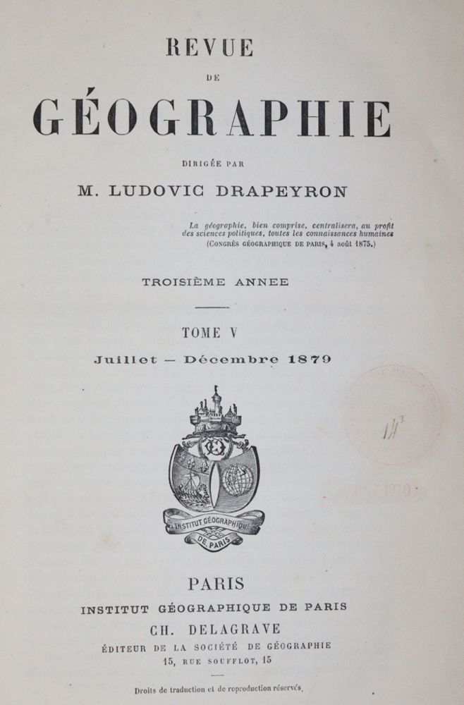 Große Abbildung Nr.1: 144-2147 Revue de geographie.: (Verschiedene Länder - Geschichte)