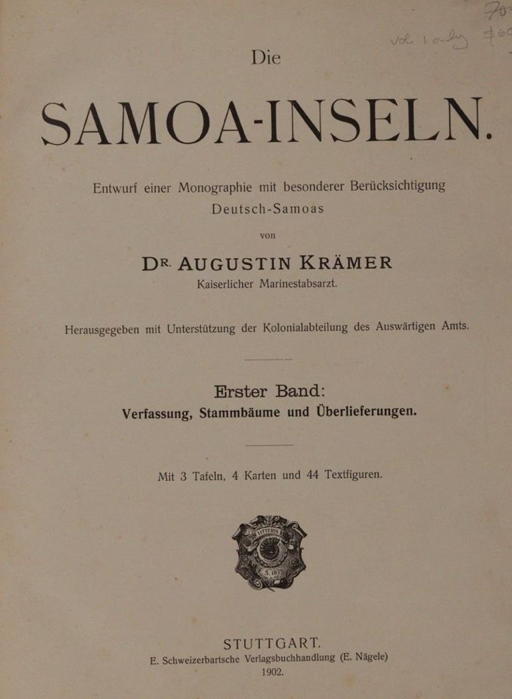 Große Abbildung Nr.1: 144-2163 Krämer,A.: (Verschiedene Länder - Geschichte, Südsee)