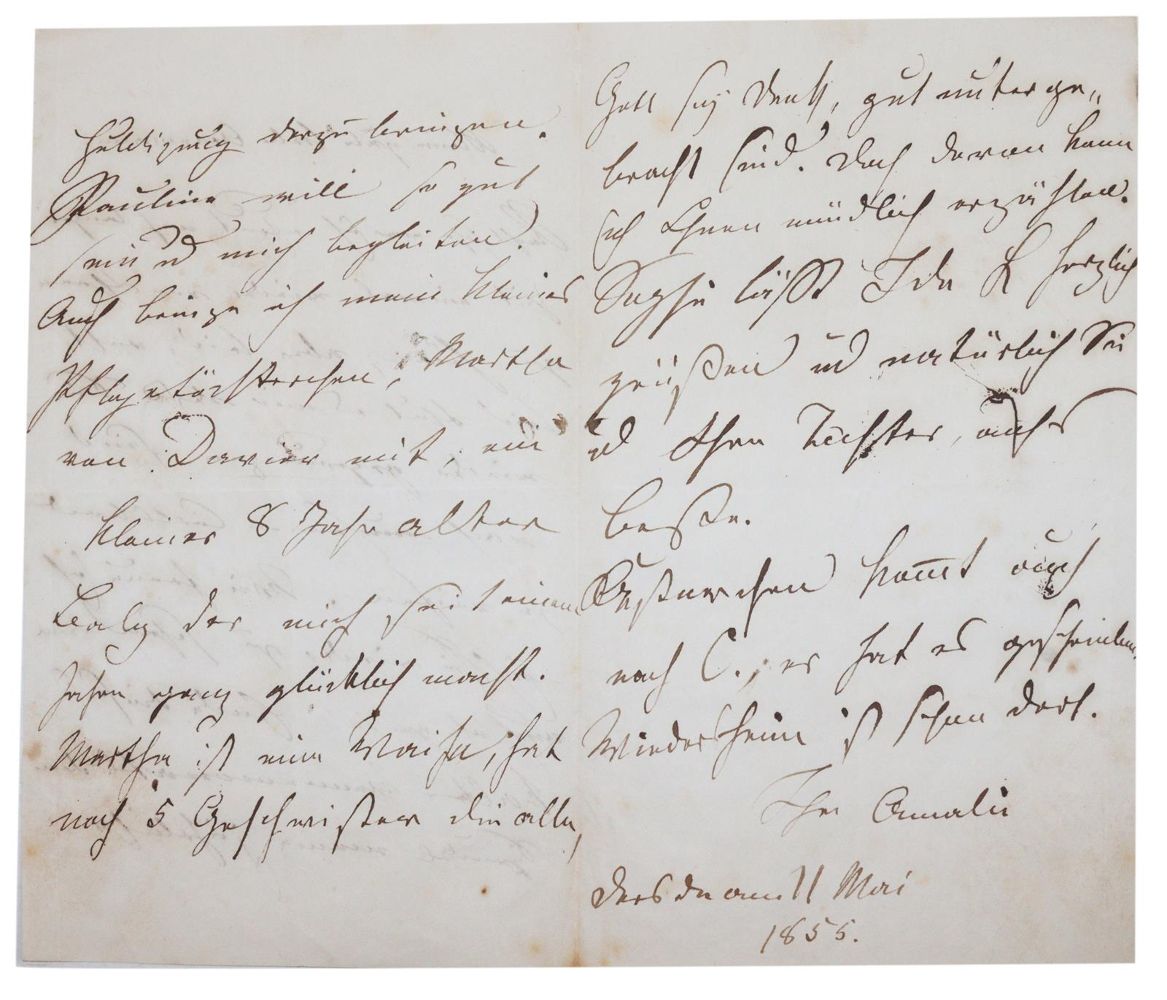 Große Abbildung Nr.2: 144-2173 Amalie Augusta, Prinzessin von Bayern: (Autographen)
