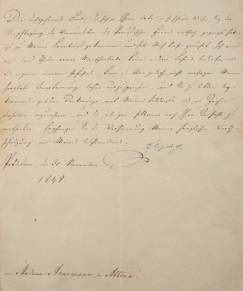 Große Abbildung Nr.1: 144-2179 Elisabeth Ludovika, Königin von Preußen: (Autographen)