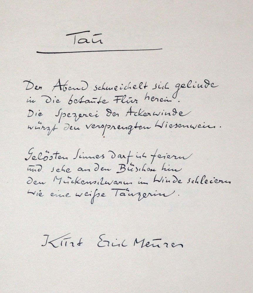 Große Abbildung Nr.1: 144-2198 Meurer, Kurt Erich,: (Autographen)