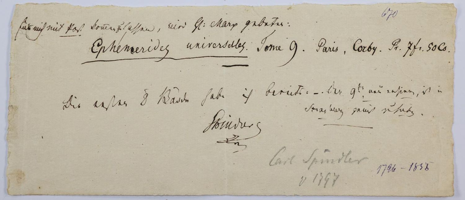 Große Abbildung Nr.2: 144-2207 Spindler, Carl,: (Autographen)