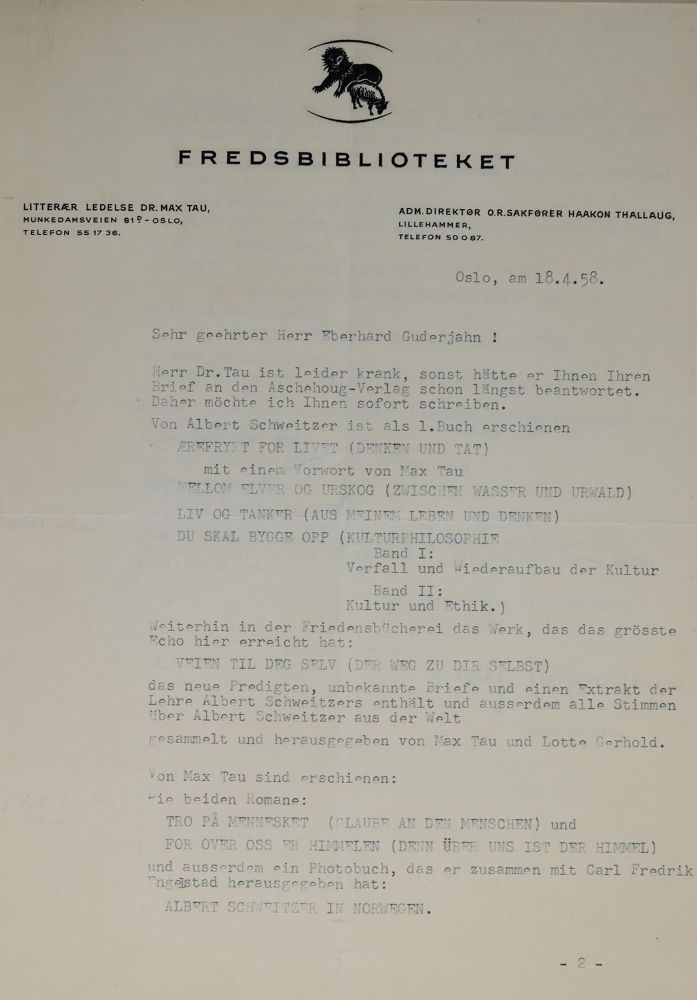 Große Abbildung Nr.4: 144-2210 Tau, Max,: (Autographen)