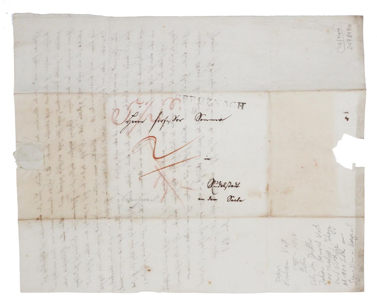 Große Abbildung Nr.2: 144-2212 Voß, Sophus Abraham,: (Autographen)