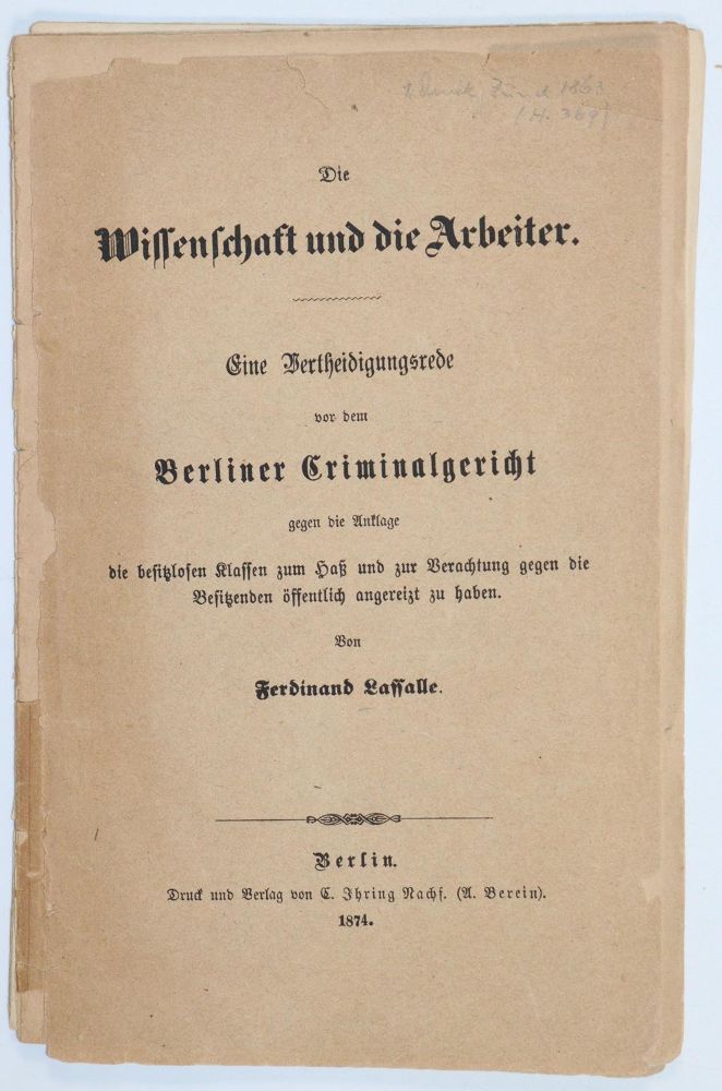 Große Abbildung Nr.1: 144-233 Lassalle,F.: (Sozialismus)