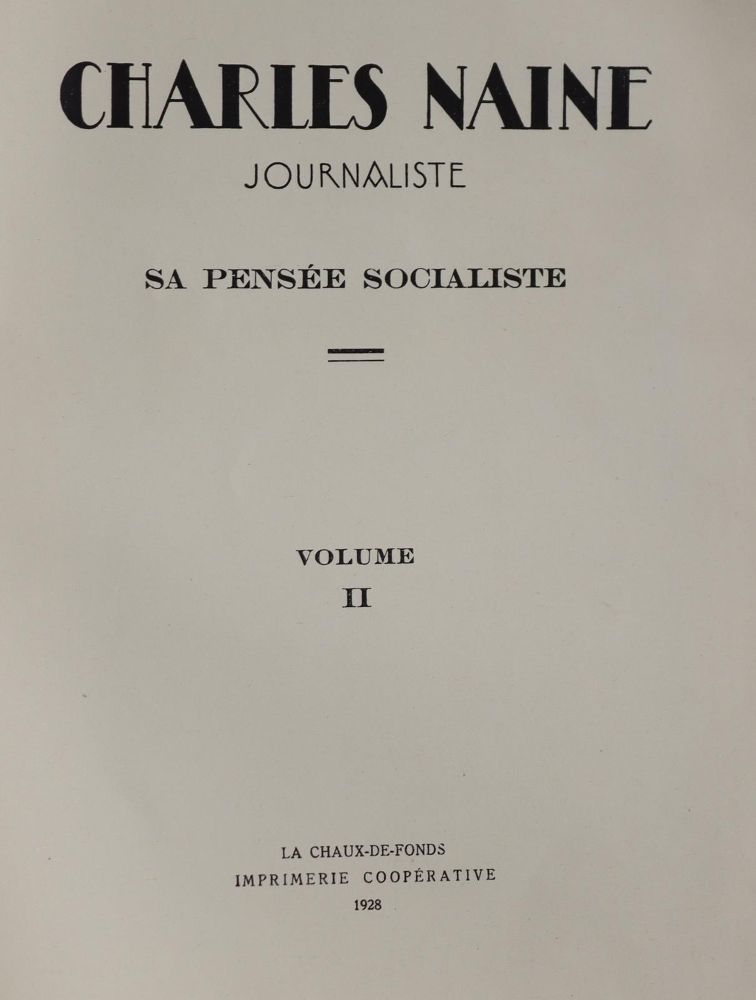 Große Abbildung Nr.1: 144-234 Naine,C.: (Sozialismus)