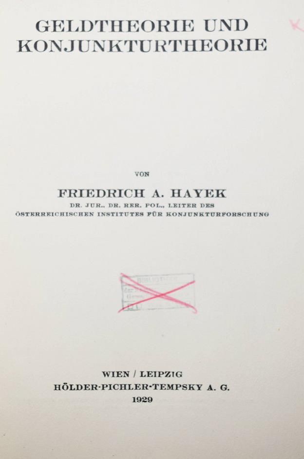 Große Abbildung Nr.4: 144-238 Hayek,F.A.v.: (Wirtschaft)
