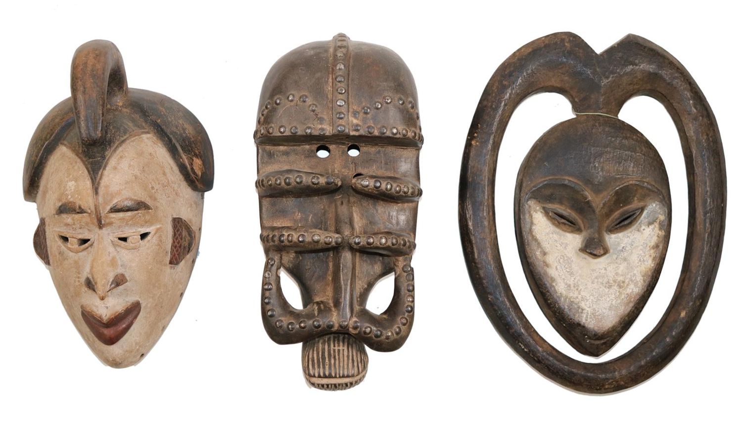 Große Abbildung Nr.1: 144-2381 Afrikanische Masken.: (Afrika, Masken)