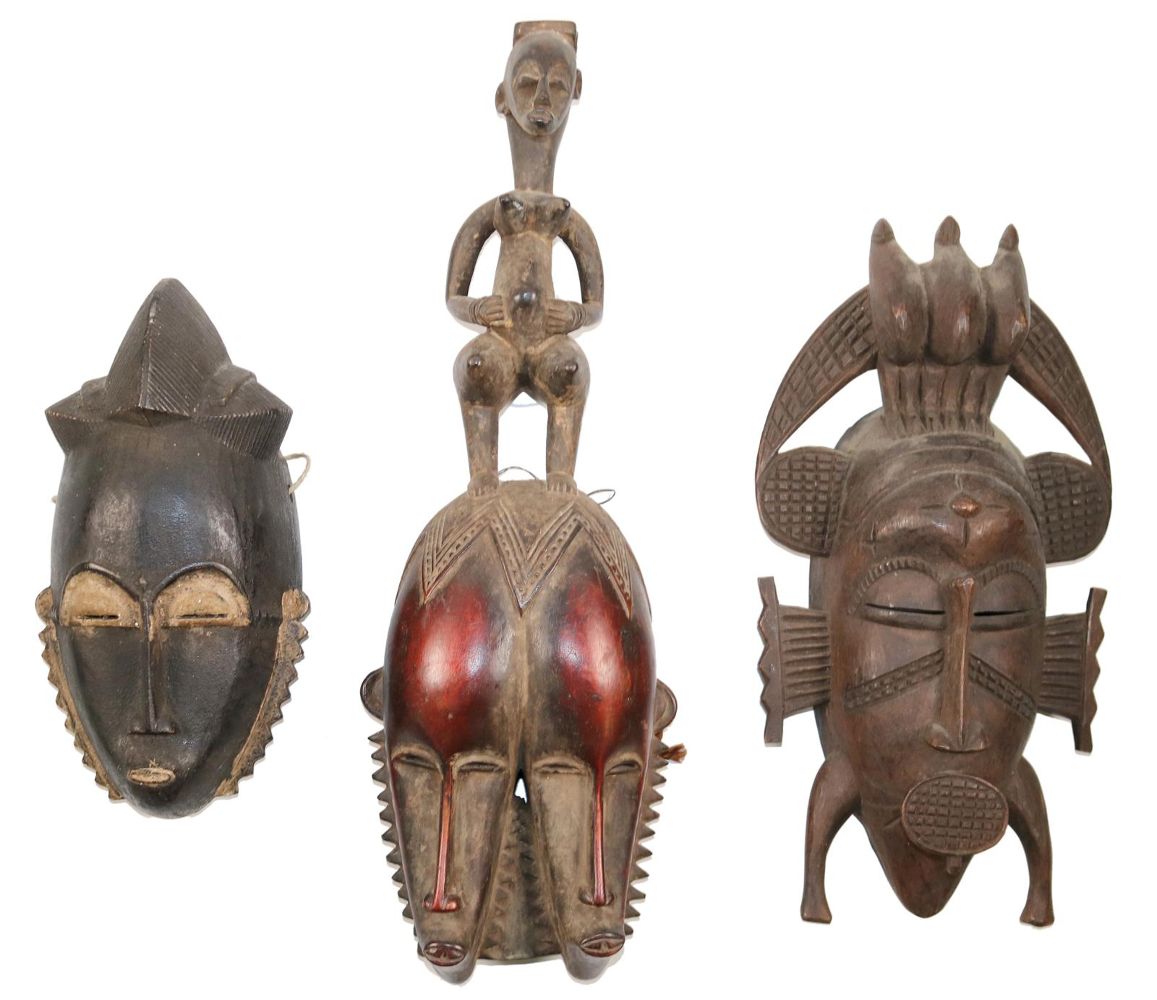 Große Abbildung Nr.3: 144-2381 Afrikanische Masken.: (Afrika, Masken)