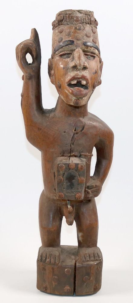 Große Abbildung Nr.1: 144-2393 Nkisi, Nkonde Zauberfigur.: (Afrika)