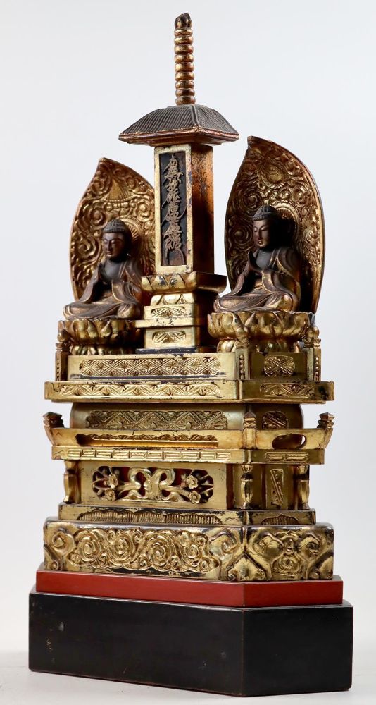 Große Abbildung Nr.2: 144-2435 Altar mit zwei Buddhas.: (Asiatika)