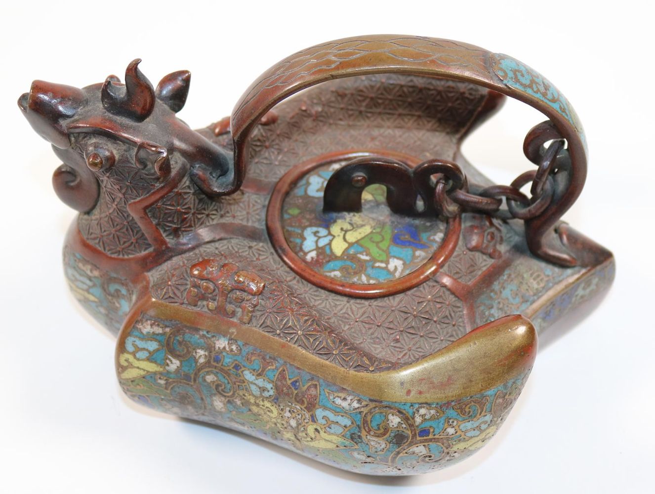 Große Abbildung Nr.11: 144-2453 China Bronzekanne: (Asiatika)