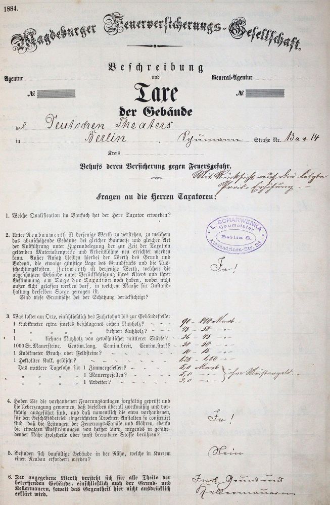 Große Abbildung Nr.1: 144-246 Berlin.: (Film - Theater - Tanz, Handschriften)