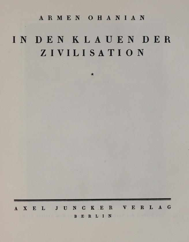 Große Abbildung Nr.1: 144-248 Ohanian,A. (d.i. S.Pirboudaghian).: (Film - Theater - Tanz)