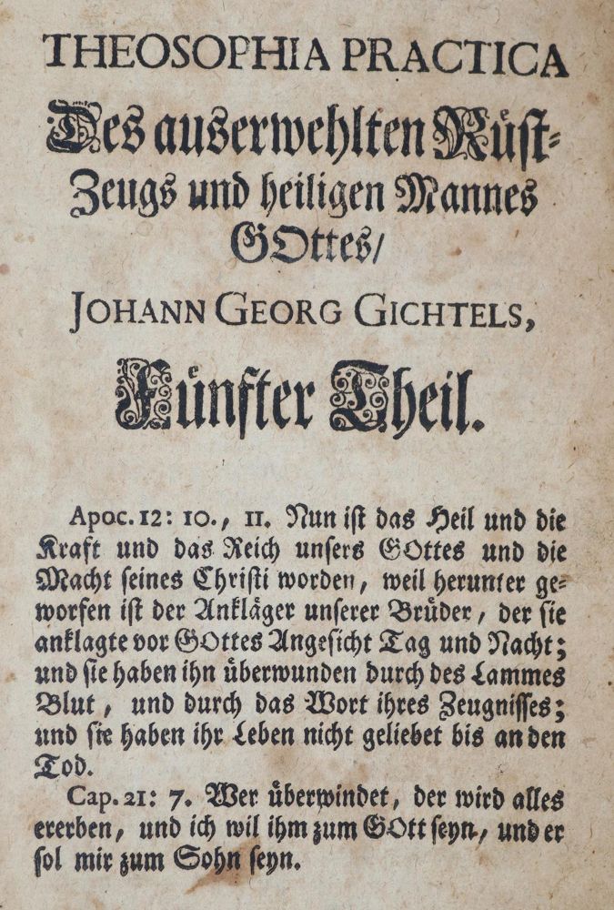 Große Abbildung Nr.2: 144-261 Gichtel,J.G.: (Grenzwissenschaften und Okkultismus)