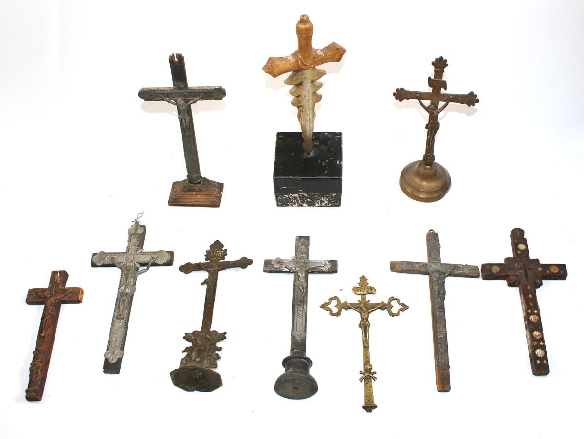 Große Abbildung Nr.1: 144-2633 Kruzifixe, Standkreuze: (Religiöse Volkskunst)