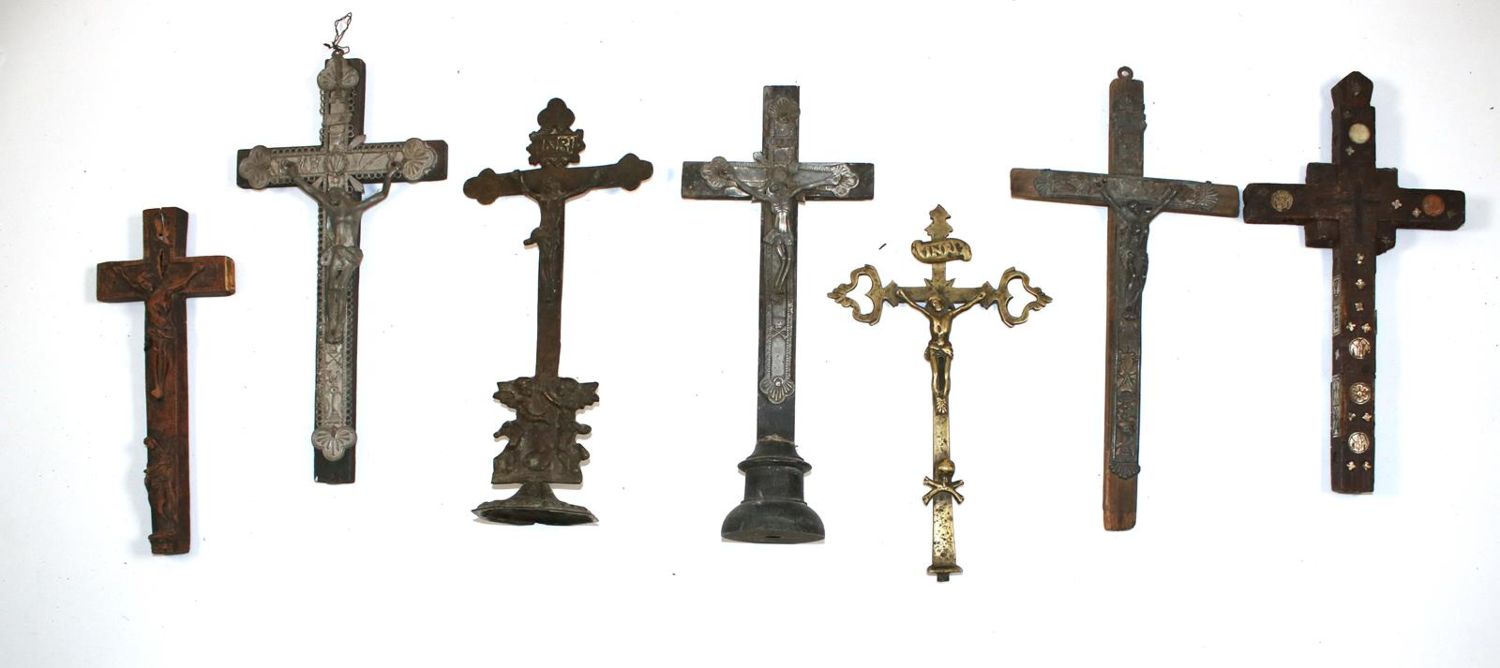 Große Abbildung Nr.2: 144-2633 Kruzifixe, Standkreuze: (Religiöse Volkskunst)