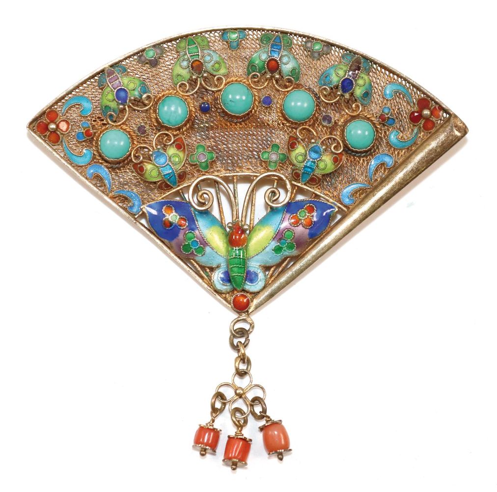 Große Abbildung Nr.1: 144-2661 Schmetterlingsbrosche,: (Schmuck)