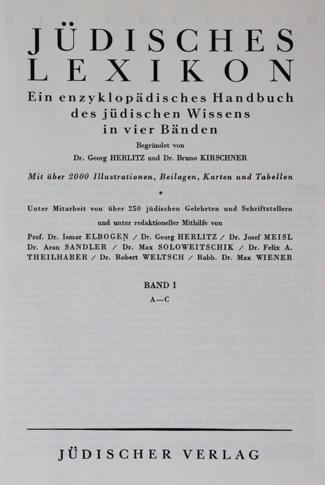 Große Abbildung Nr.1: 144-272 Herlitz,G. u. B.Kirschner.: (Judaica)