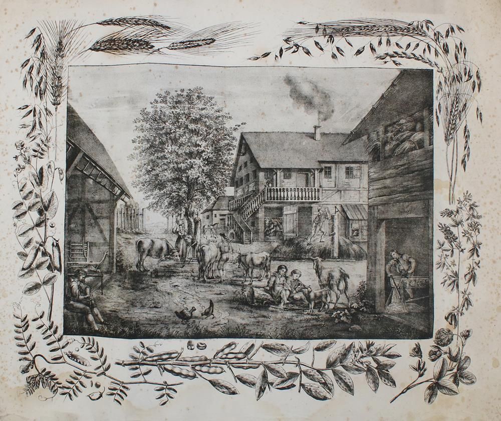 Große Abbildung Nr.2: 144-2760 Bauernhof.: (Varia, Anschauungsbilder)