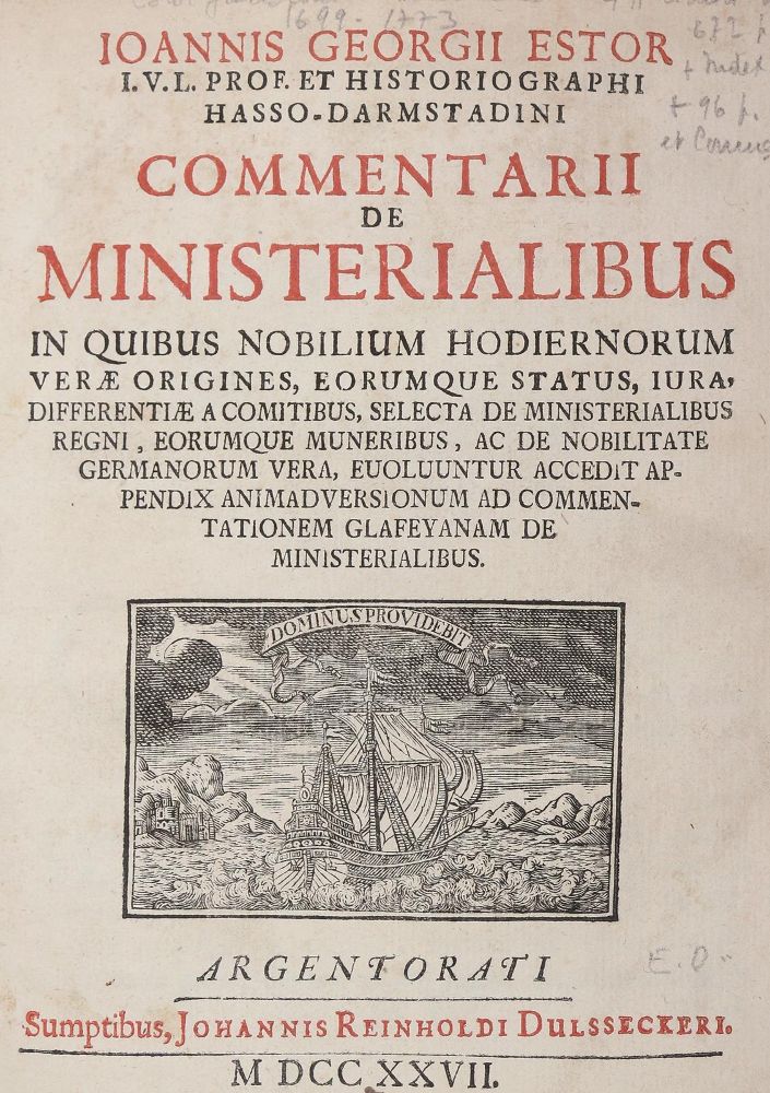 Große Abbildung Nr.1: 144-279 Estor,J.G.: (Juridica und Kriminologie)