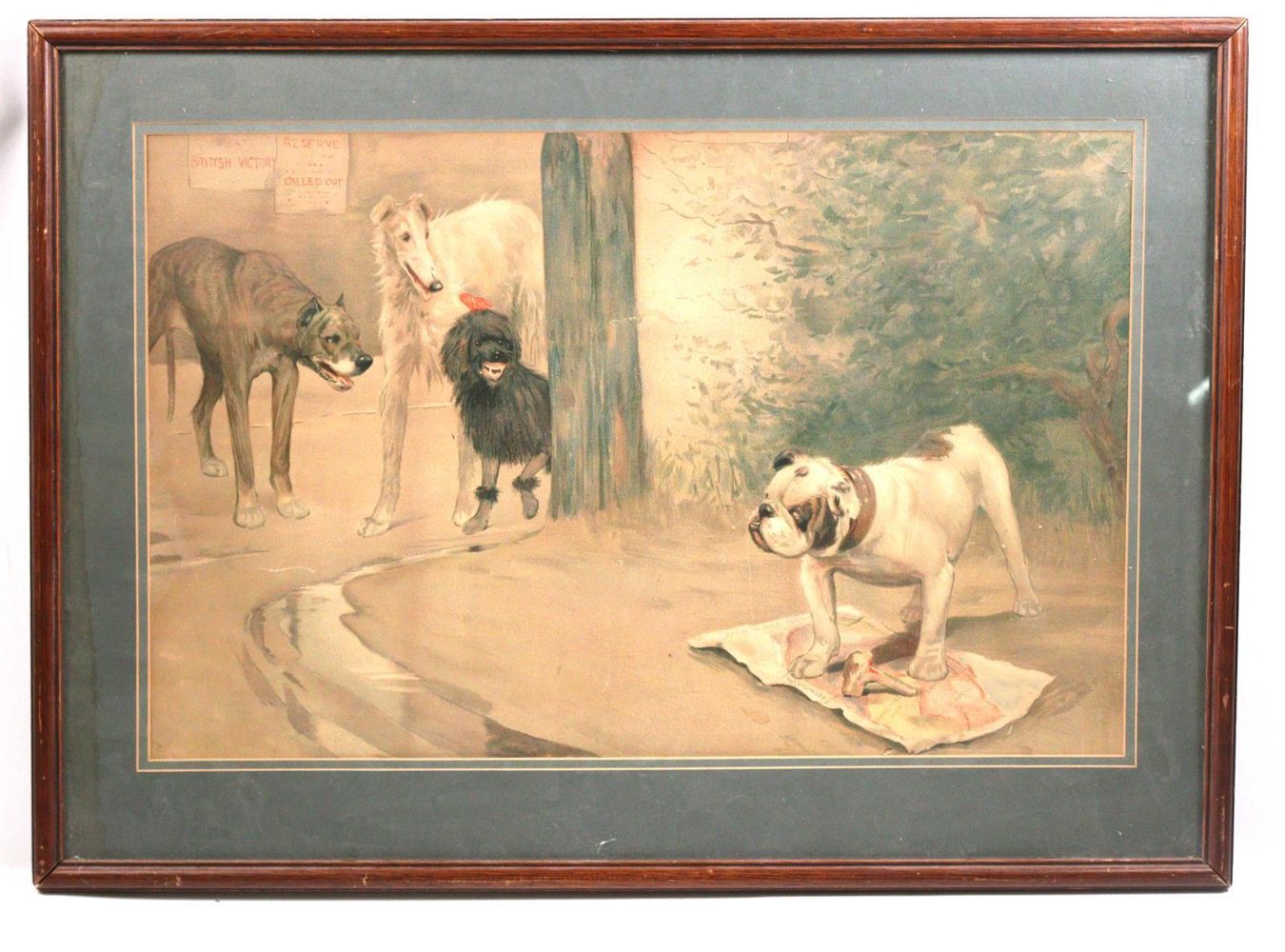 Große Abbildung Nr.11: 144-2876 Mops und Bulldogge.: (Varia, Zoologie, Hunde)