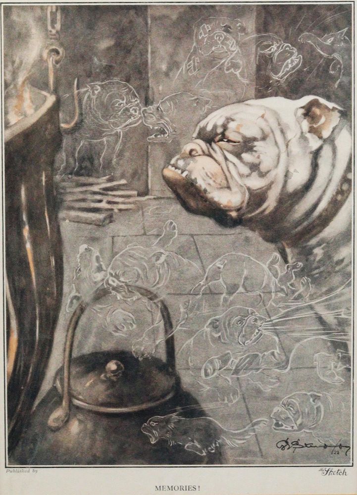 Große Abbildung Nr.16: 144-2876 Mops und Bulldogge.: (Varia, Zoologie, Hunde)