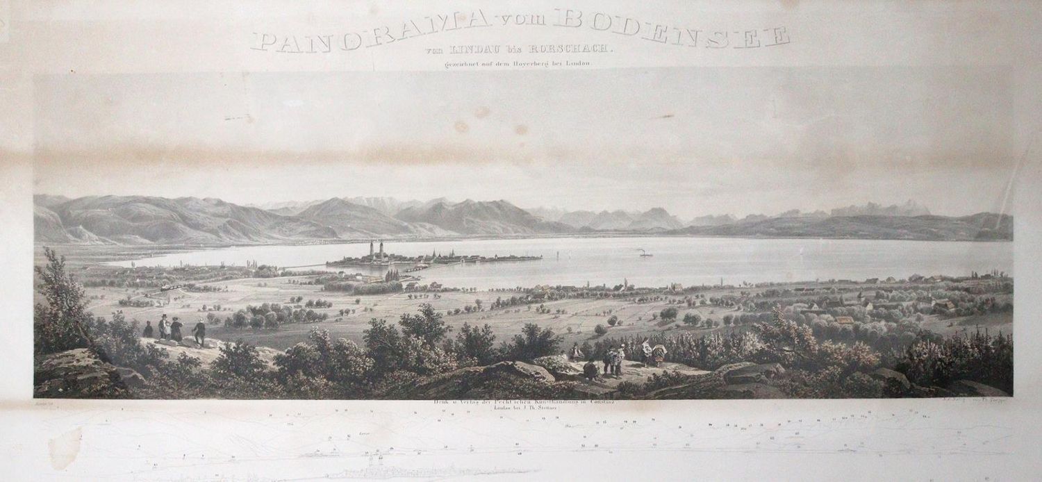Große Abbildung Nr.1: 144-2903 Panorama vom Bodensee von Lindau bis Rorschach,: (Deutschland, Bodensee)