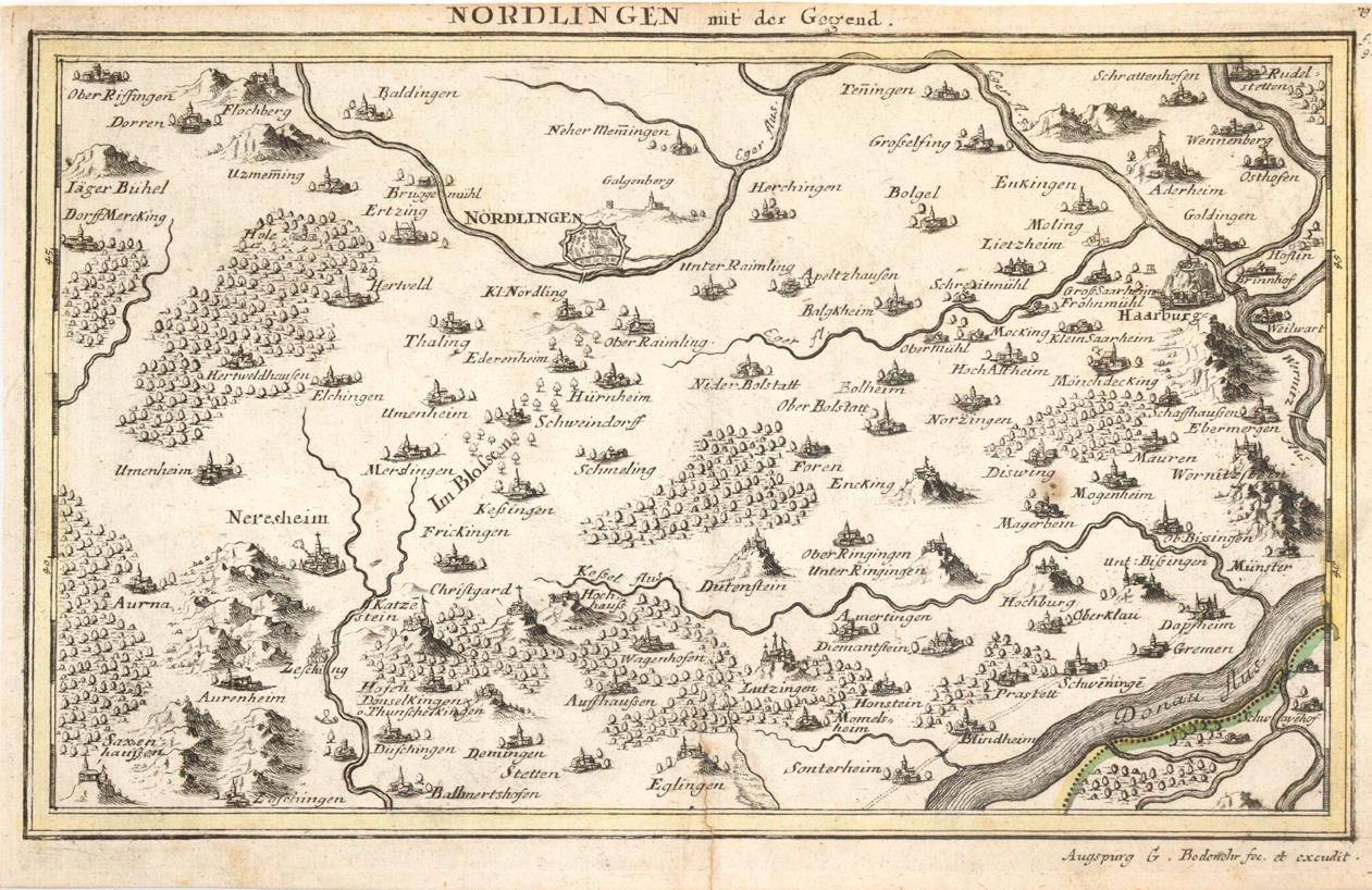 Große Abbildung Nr.1: 144-2954 Konvolut: (Deutschland, Nördlingen)